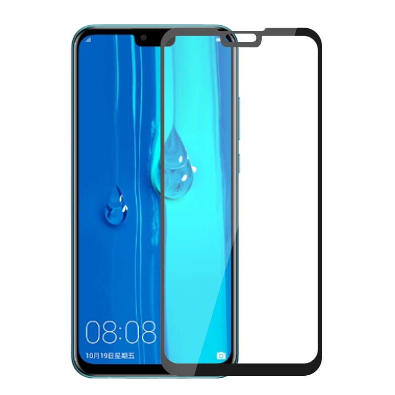 Displayschutzglas Panzerglas für HUAWEI Y9 2019-Schwarz